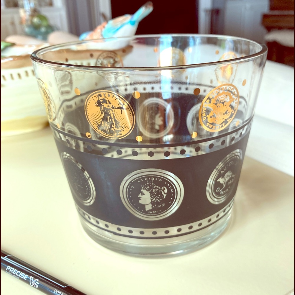 Vintage Ice Bowl MCM Medallions Coins